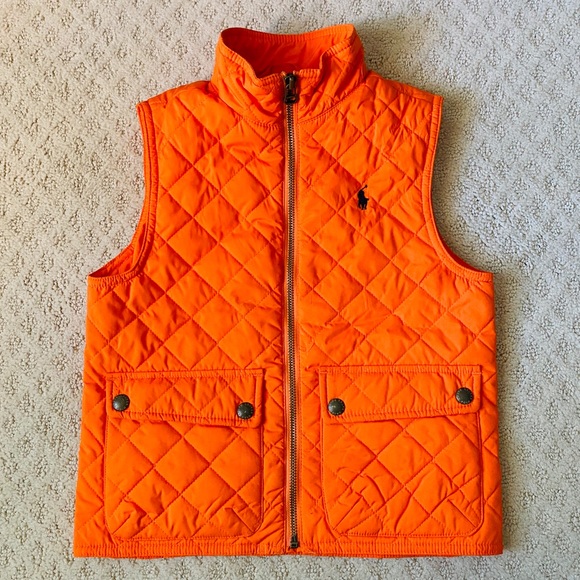 orange polo vest
